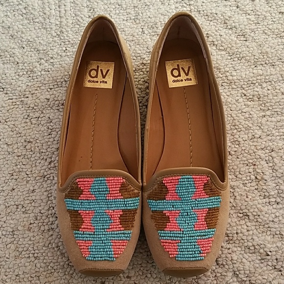 Dolce Vita colorful beaded loafers size 7.5 - Picture 1 of 4